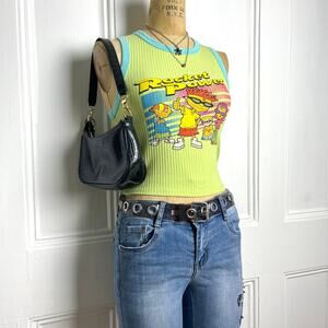 Nickelodeon lime green vintage rocket power tank with character image size xs